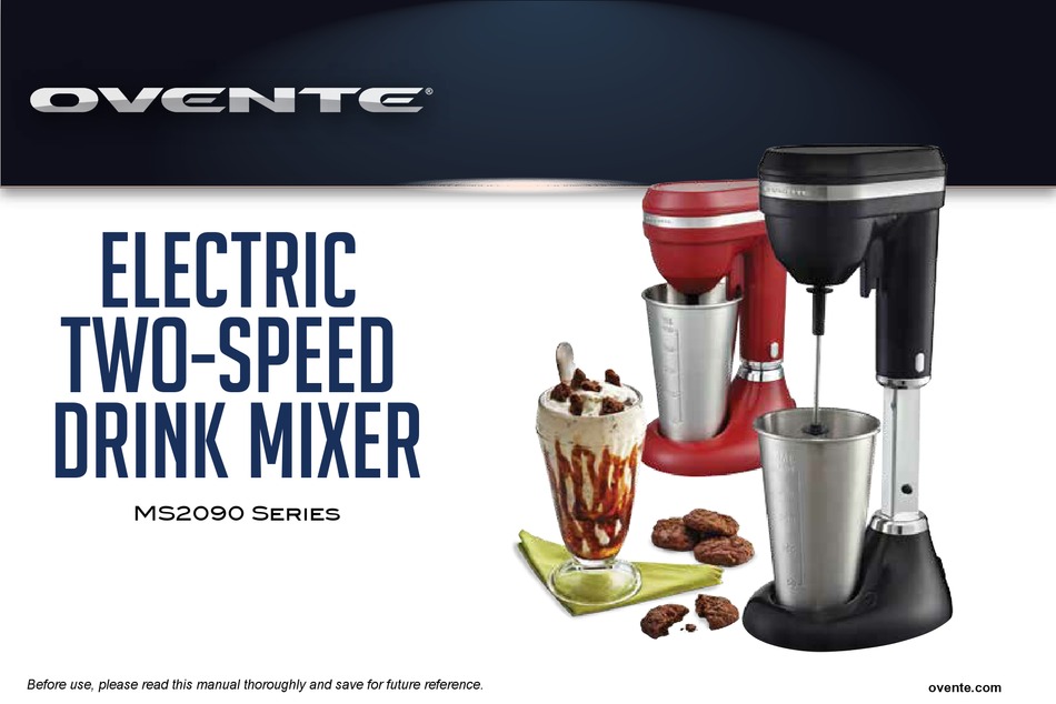 Electric Drink Mixer Two Speed Ovente MS2090 Series450 ML