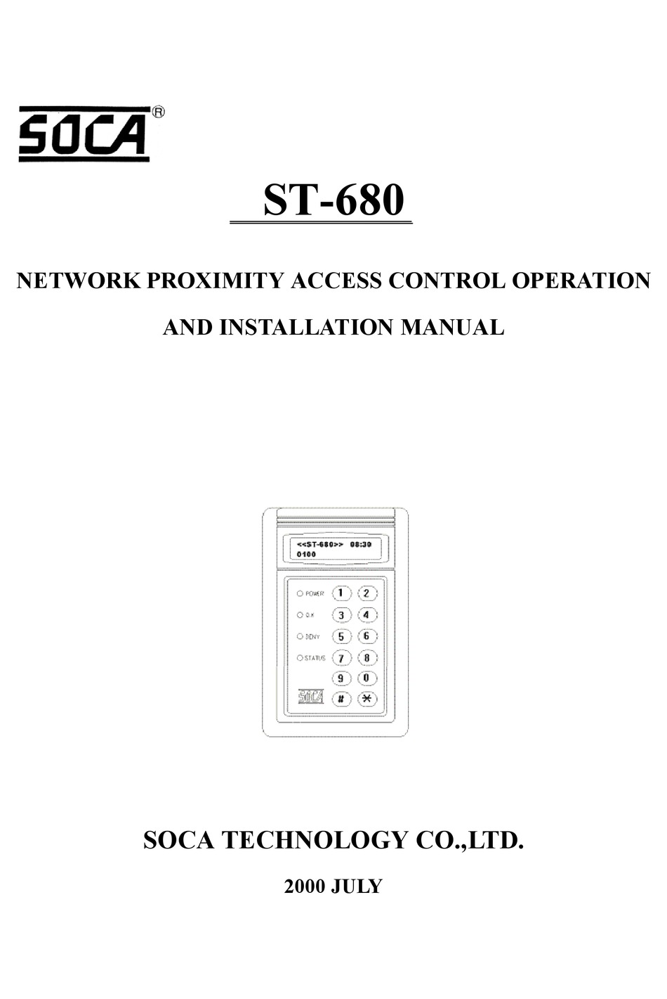 Soca St 680 Operation And Installation Manual Pdf Download Manualslib