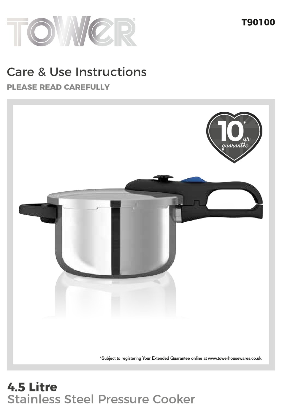 Tower pressure cooker online user manual