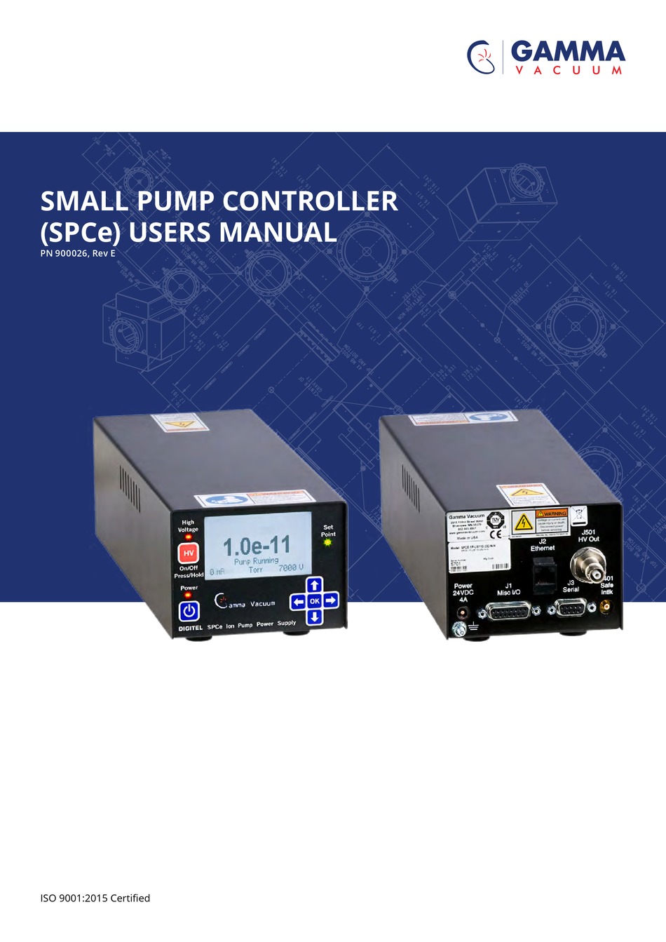 Gamma Vacuum Spce User Manual Pdf Download Manualslib