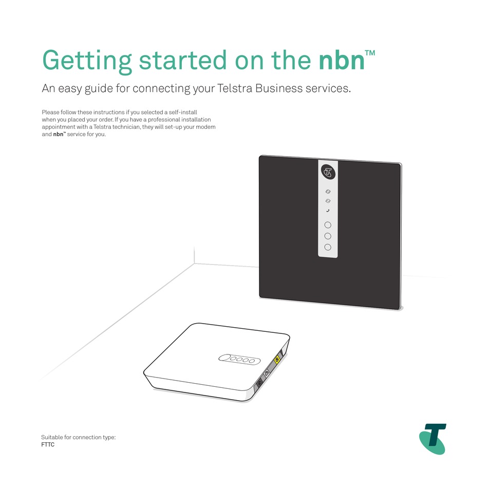 TELSTRA NBN FTTC QUICK START MANUAL Pdf Download ManualsLib