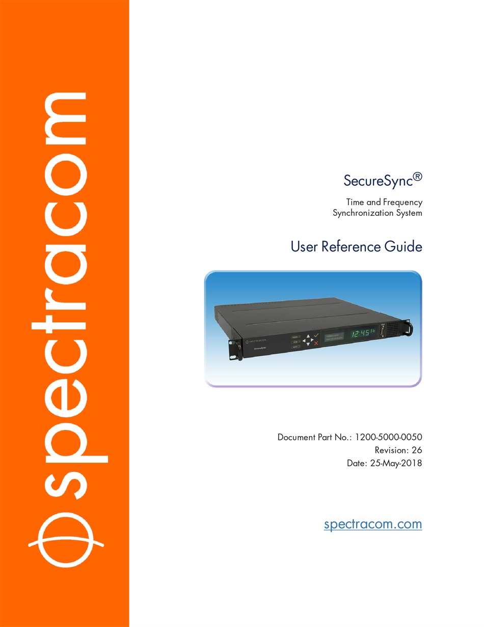 SPECTRACOM SECURESYNC USER REFERENCE MANUAL Pdf Download | ManualsLib