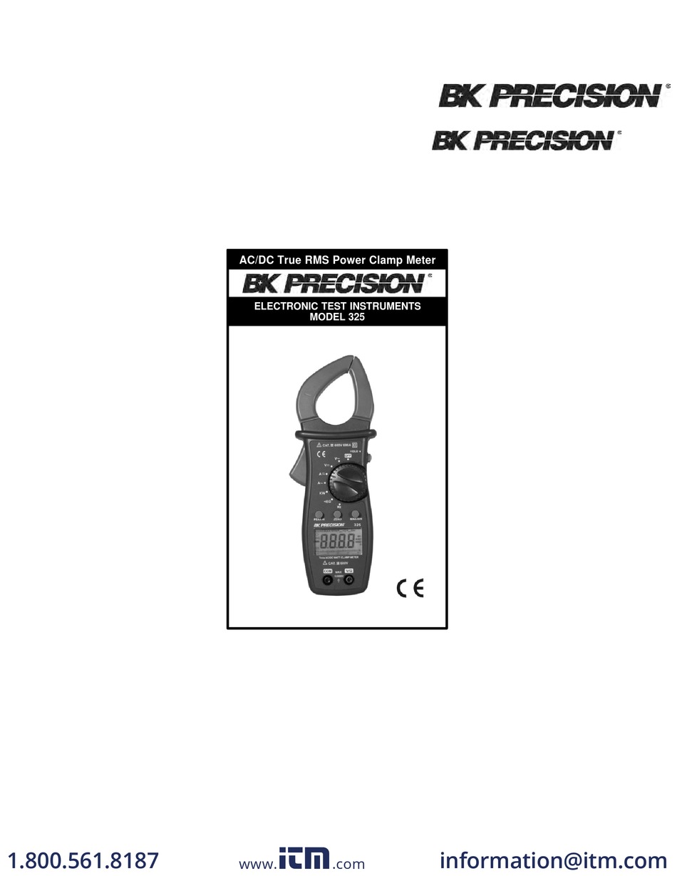 Itm Bk Precision 325 Manual Pdf Download Manualslib 5270