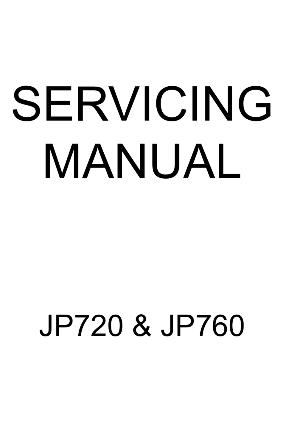 JANOME JP720 SERVICING MANUAL Pdf Download | ManualsLib