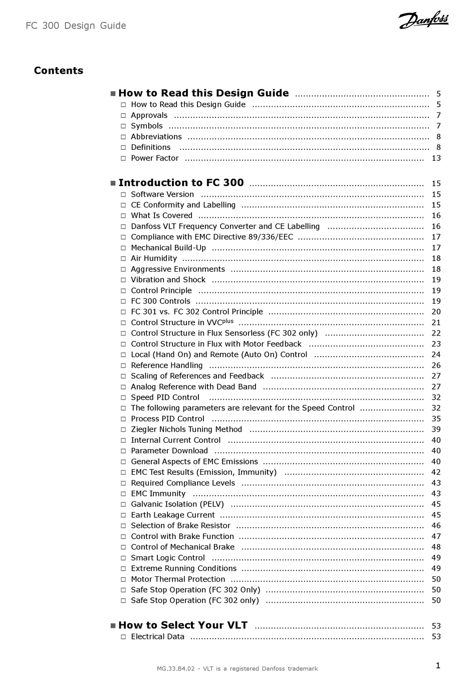 DANFOSS VLT AUTOMATIONDRIVE FC 300 DESIGN MANUAL Pdf Download ManualsLib