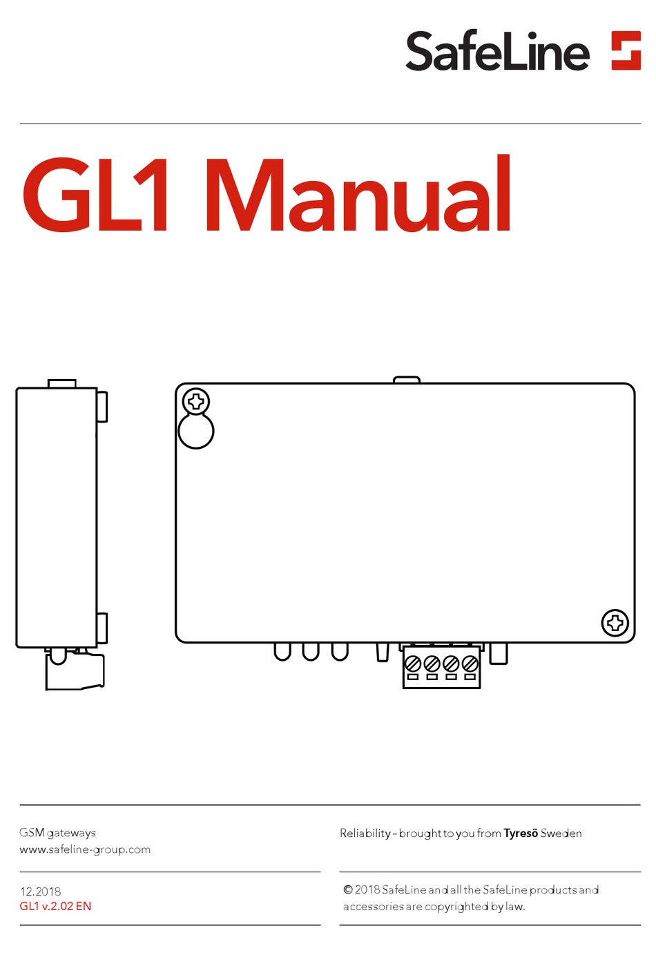 SAFELINE GL1 MANUAL Pdf Download ManualsLib