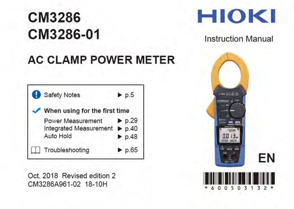 hioki 3261 user manual