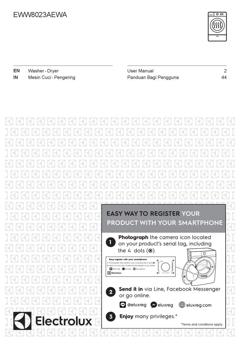 Electrolux Eww8023aewa User Manual Pdf Download Manualslib