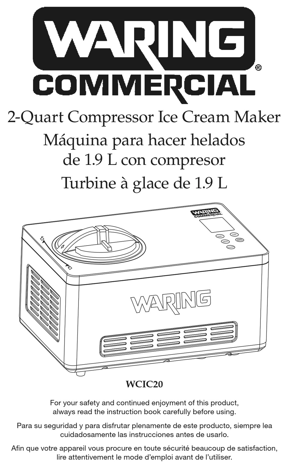 WARING WCIC20 INSTRUCTION BOOK Pdf Download ManualsLib