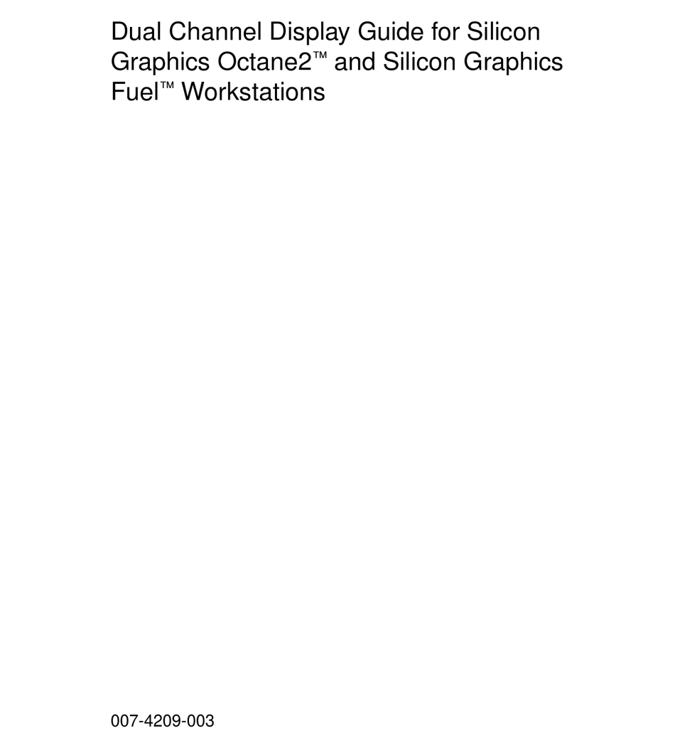 SILICON GRAPHICS OCTANE2 MANUAL Pdf Download ManualsLib