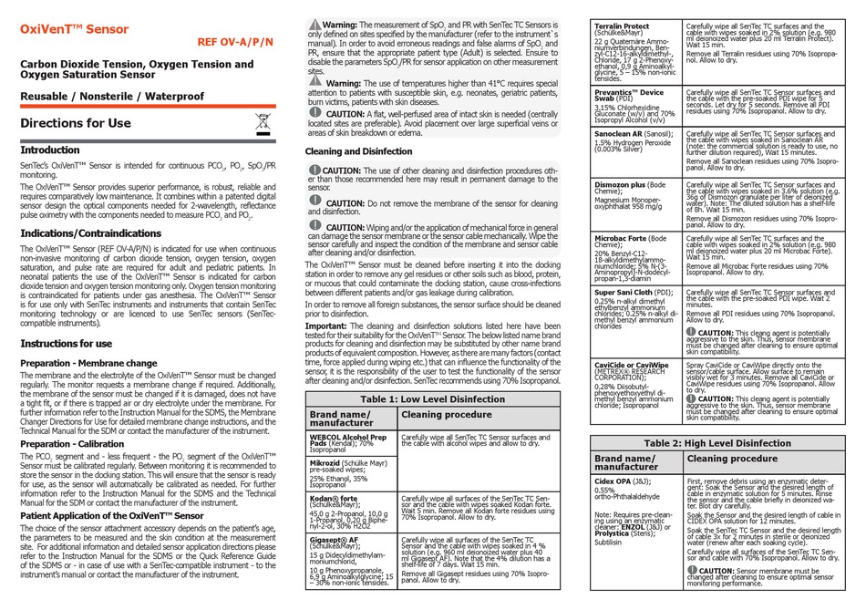 SENTEC OXIVENT OV-N DIRECTIONS FOR USE Pdf Download | ManualsLib