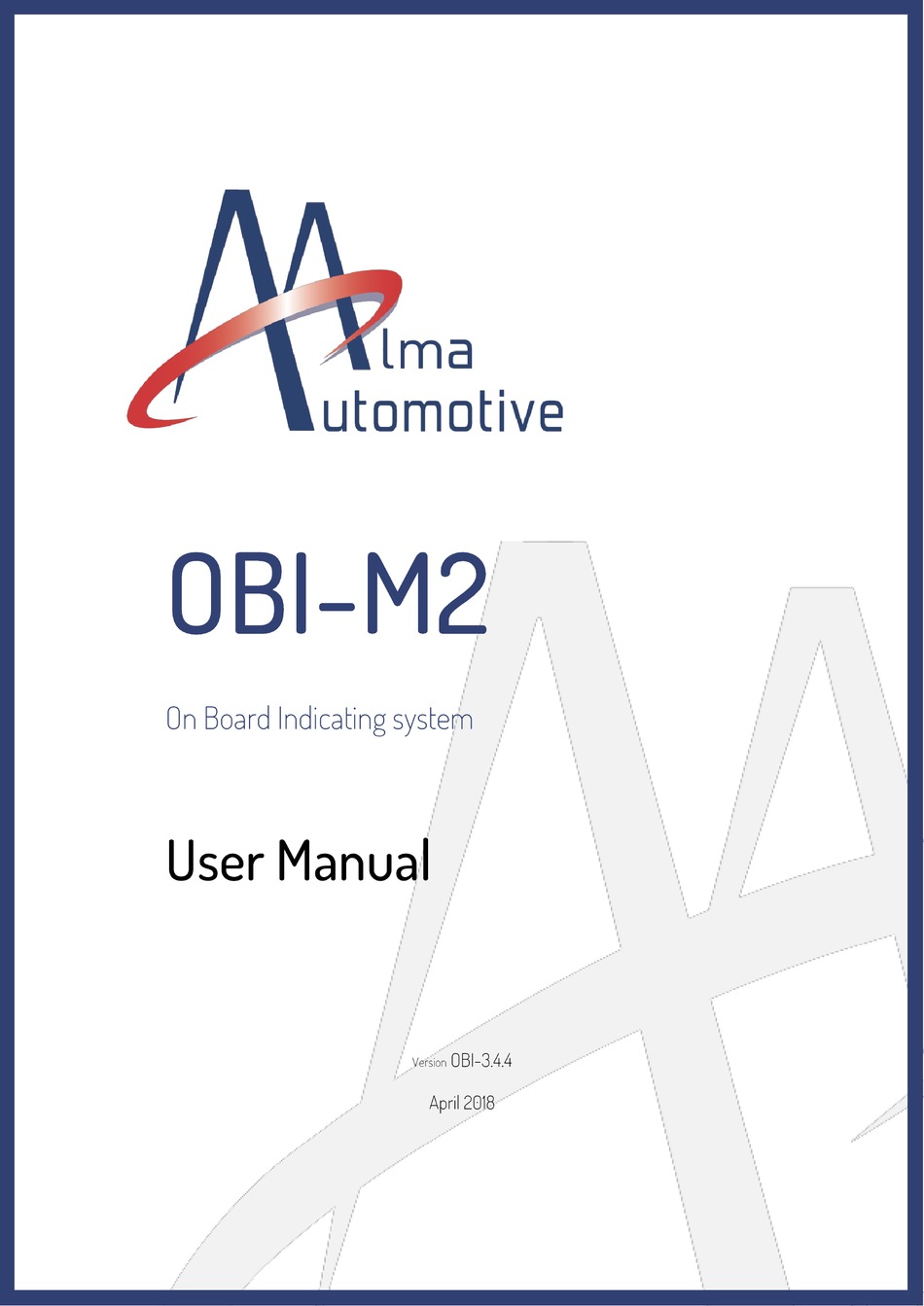 ALMA AUTOMOTIVE OBIM2 USER MANUAL Pdf Download ManualsLib