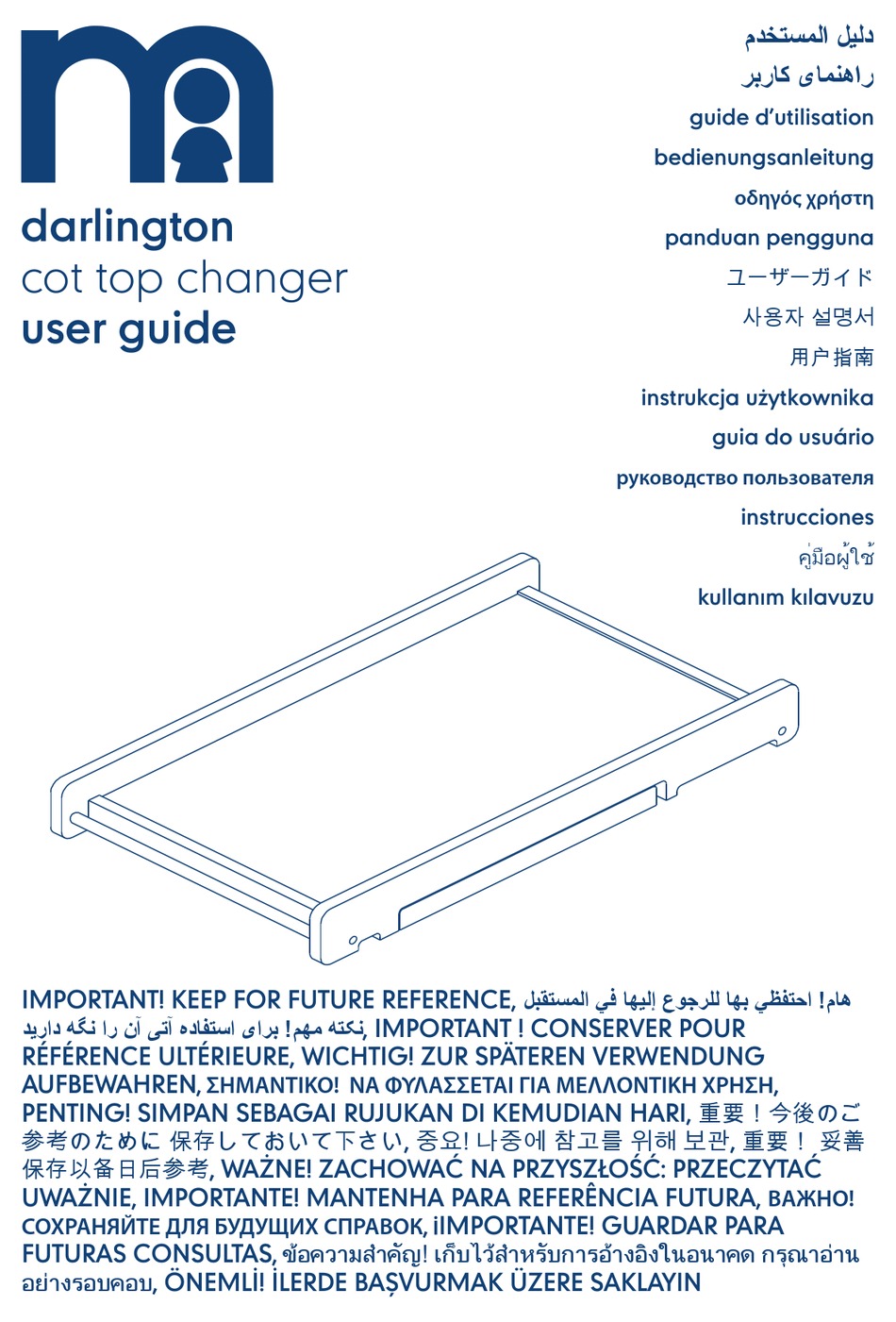 darlington cot top changer