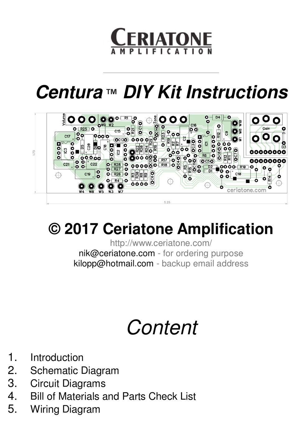 Wiring Diagram - Ceriatone Centura Series Instructions Manual [Page 7] |  ManualsLib