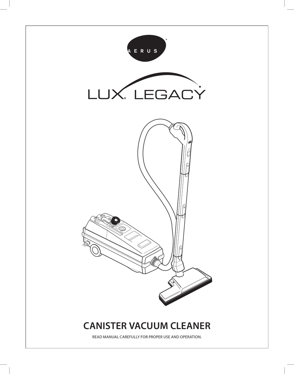 AERUS LUX LEGASY C153E MANUAL Pdf 