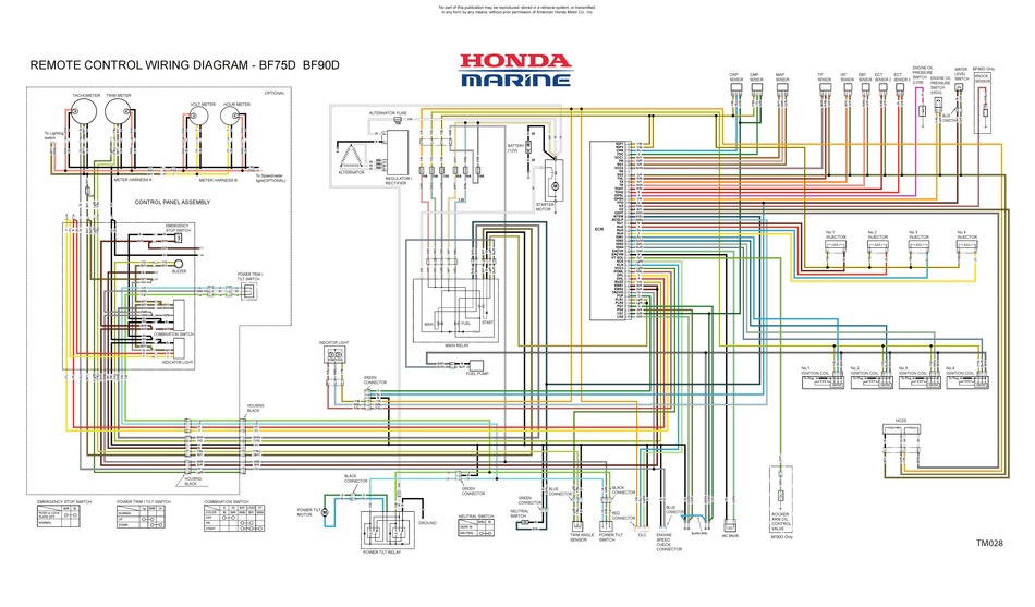HONDA MARINE BF75D WIRING DIAGRAM Pdf Download | ManualsLib  Wiring Diagram Honda 5hx 30hp Outboard    ManualsLib
