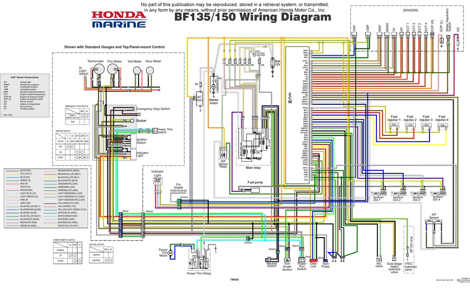 Honda bf50 схема