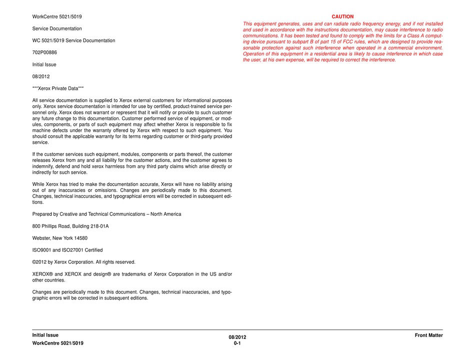 xerox workcentre 5021