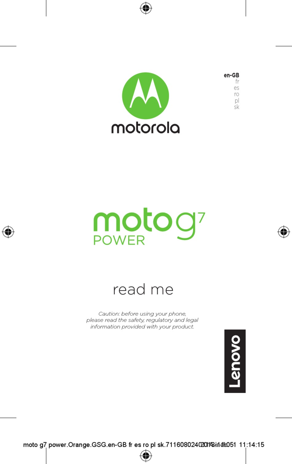 MOTOROLA MOTO G7 POWER READ ME Pdf Download | ManualsLib