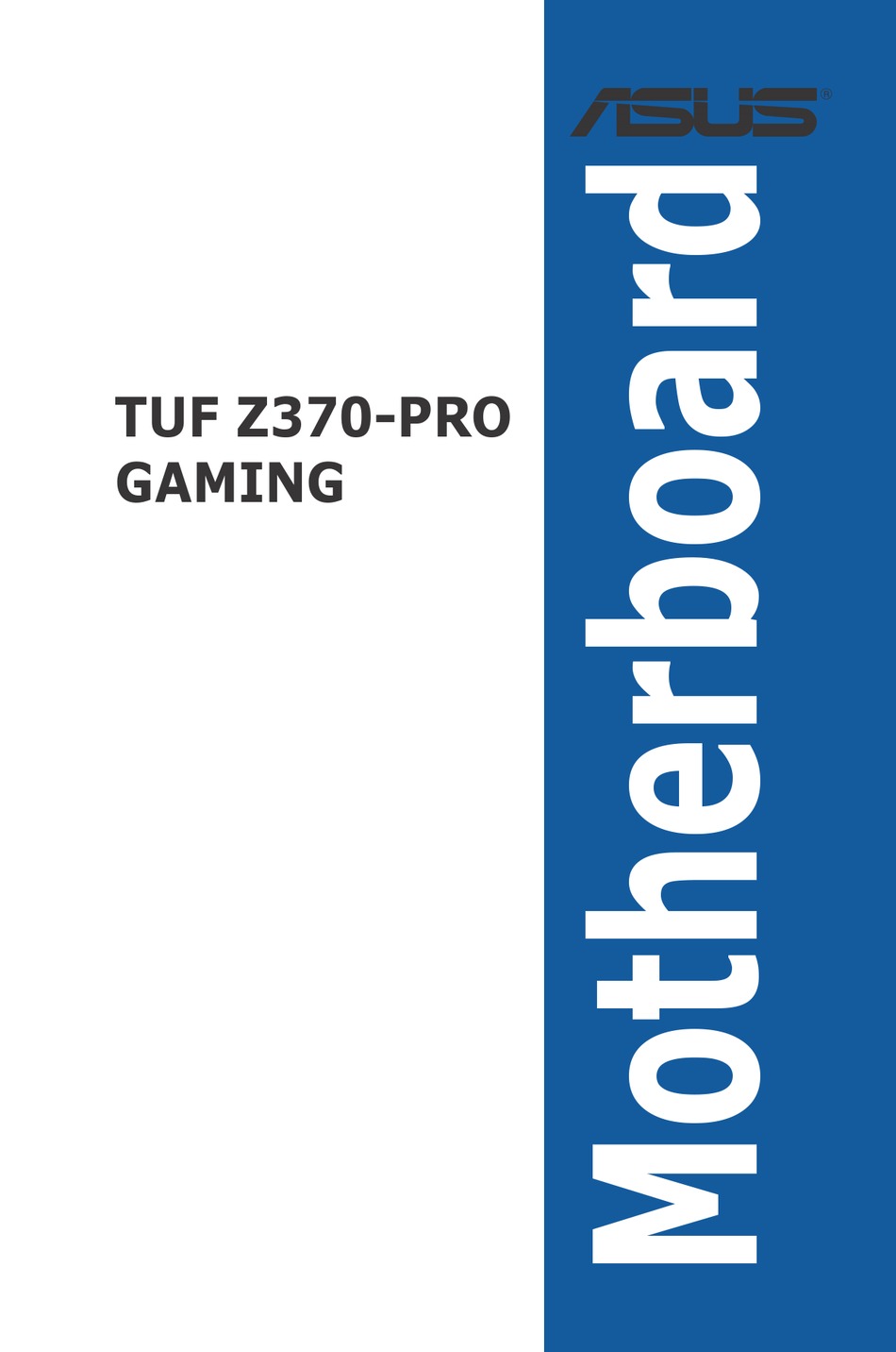 Asus Tuf Z370 Pro Gaming Manual Pdf Download Manualslib