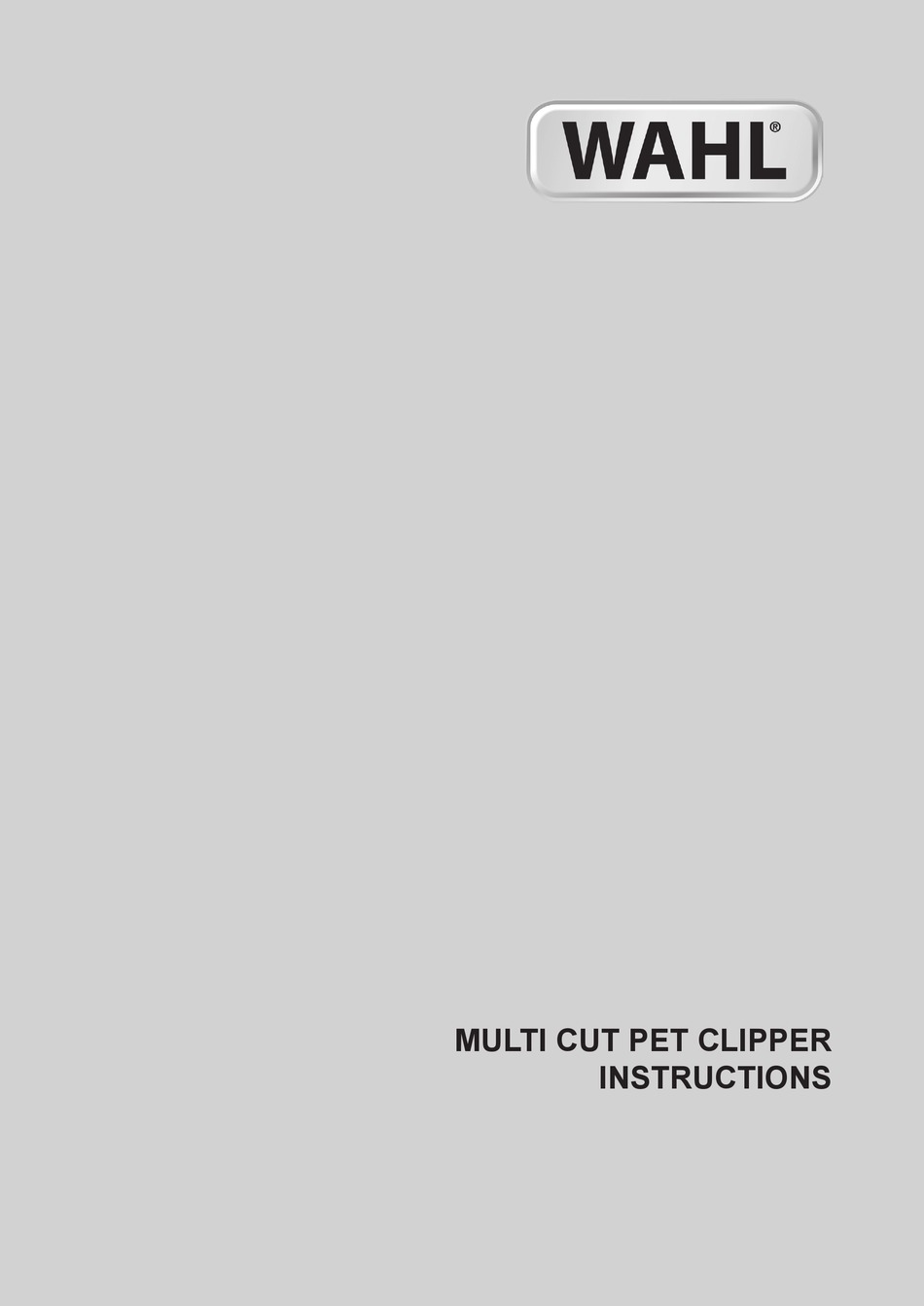 wahl multi cut pet clipper