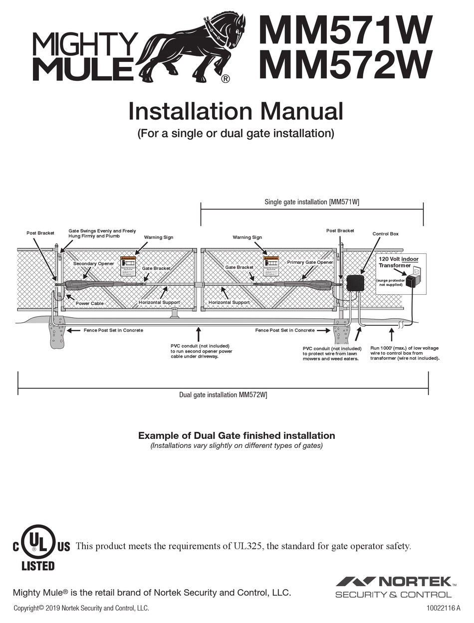 MIGHTY MULE MM571W INSTALLATION MANUAL Pdf Download | ManualsLib