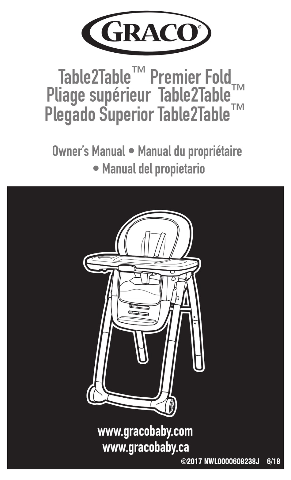 GRACO TABLE2TABLE PREMIER FOLD OWNER'S MANUAL Pdf Download | ManualsLib