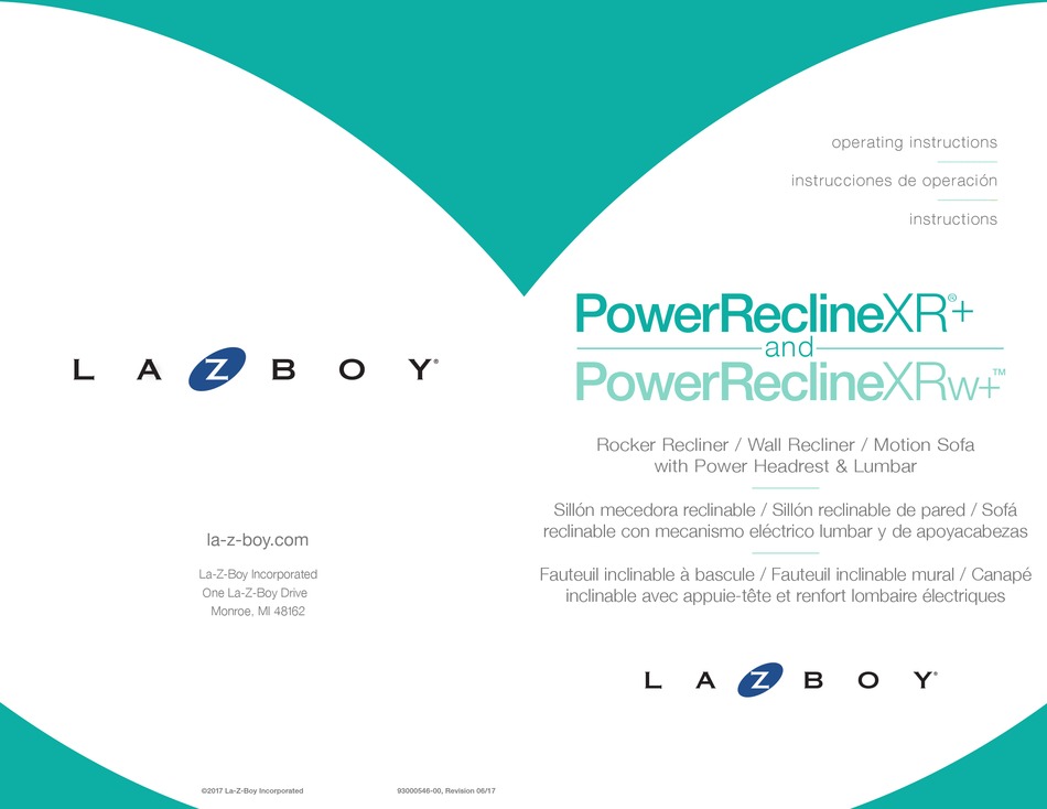 LAZBOY POWERRECLINEXR+ SERIES OPERATING INSTRUCTIONS MANUAL Pdf