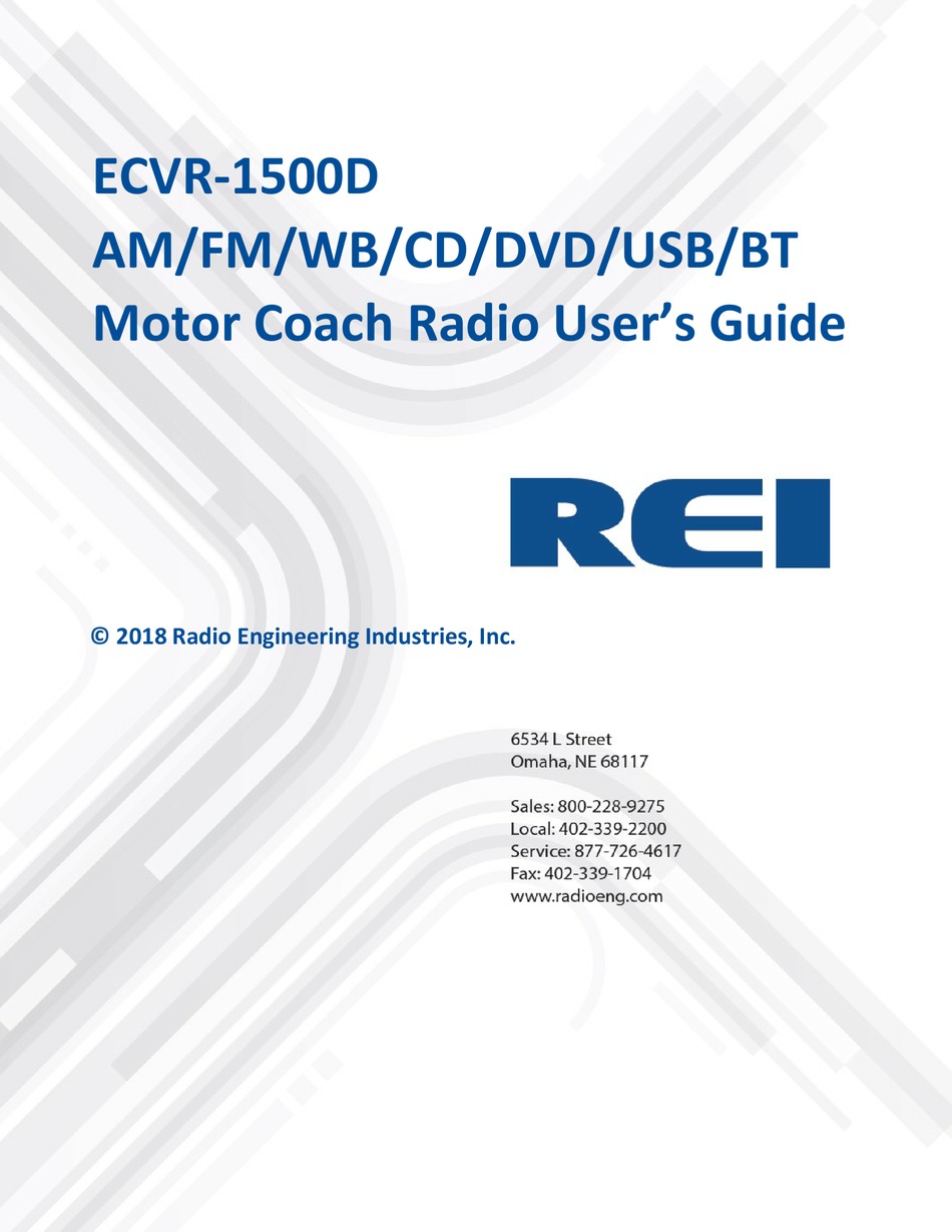 REI ECVR-1500D USER MANUAL Pdf Download | ManualsLib