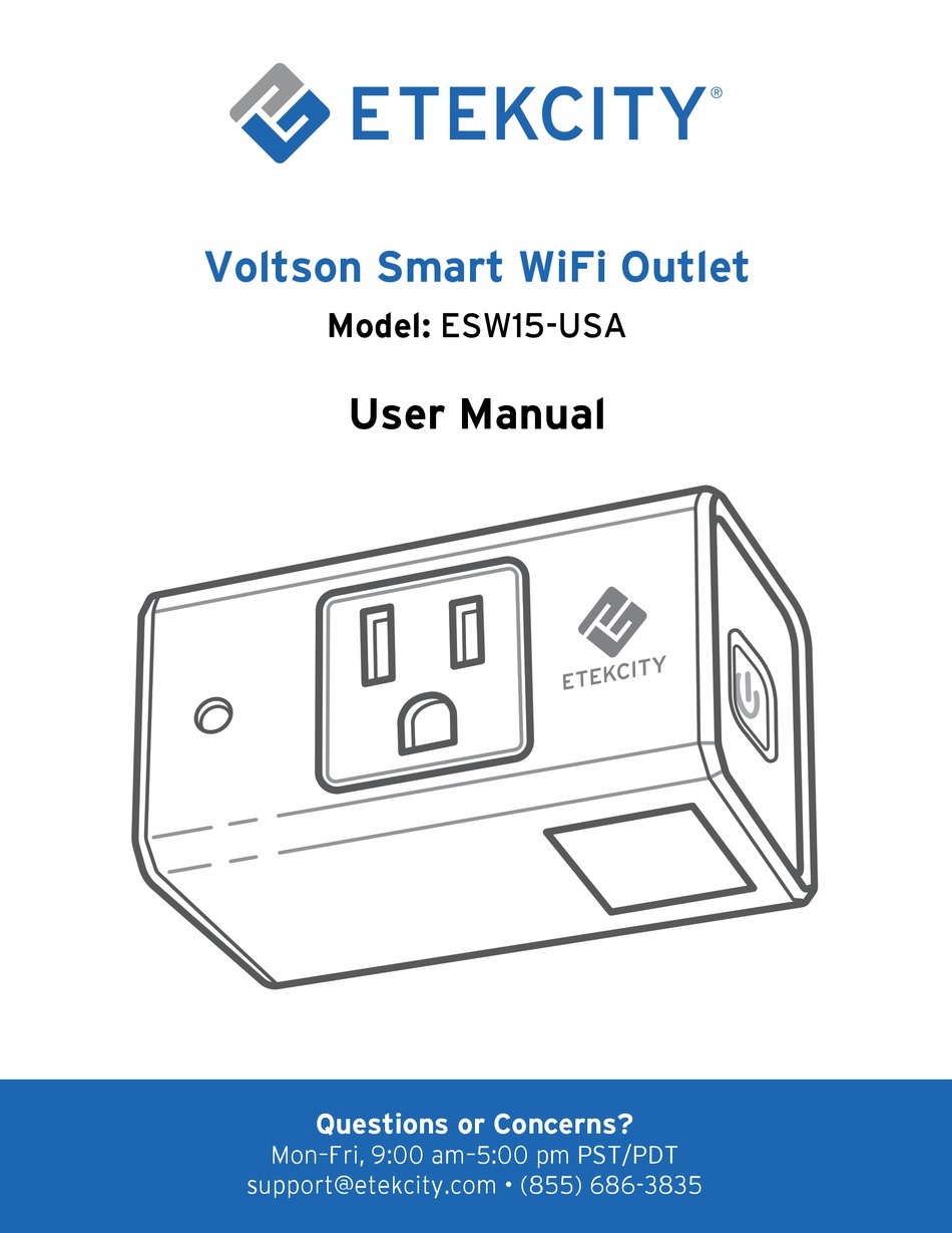 ESWO1-USA Etekcity Voltson Smart Wifi Outlet User Manual Etekcity