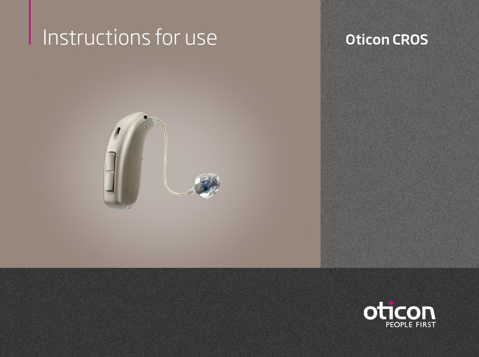 OTICON CROS INSTRUCTIONS FOR USE MANUAL Pdf Download ManualsLib
