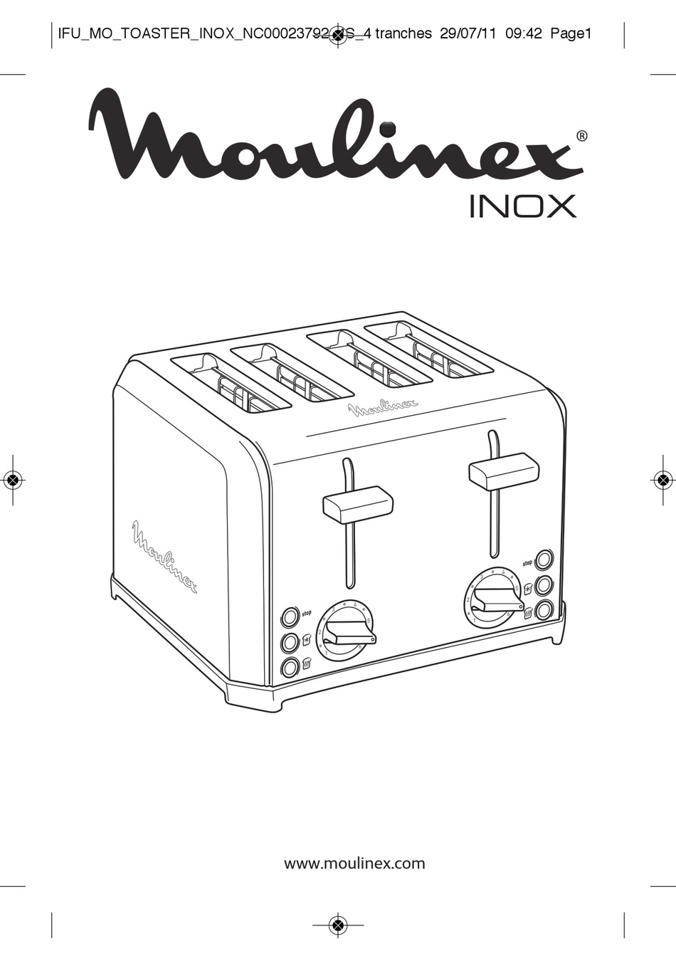 MOULINEX INOX LT543E50 INSTRUCTIONS MANUAL Pdf Download ManualsLib