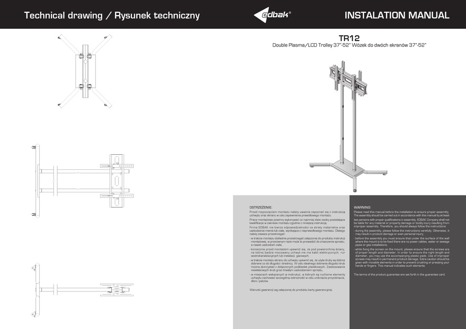 EDBAK TR12 INSTALLATION MANUAL Pdf Download | ManualsLib