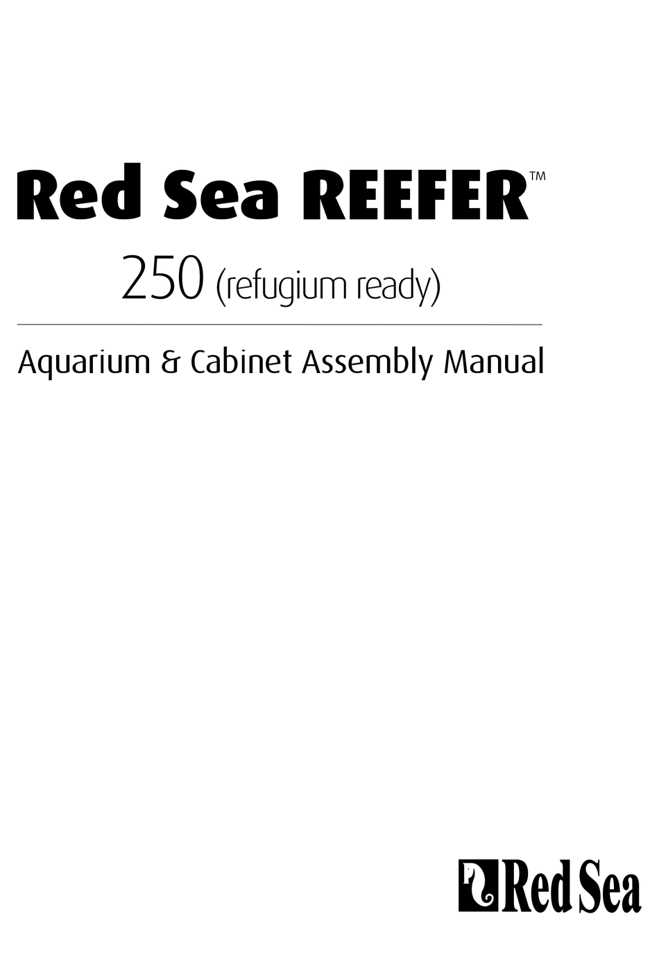 Red Sea Reefer 250 Assembly Manual Pdf Download Manualslib