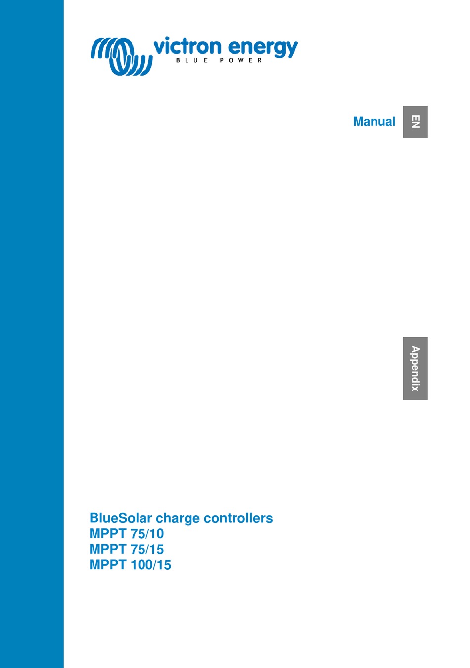 Victron Energy Bluesolar Mppt 75 10 Manual Pdf Download Manualslib