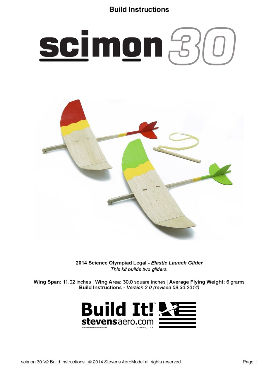 STEVENS AERO MODEL SCIMON 30 BUILD INSTRUCTIONS Pdf Download ManualsLib