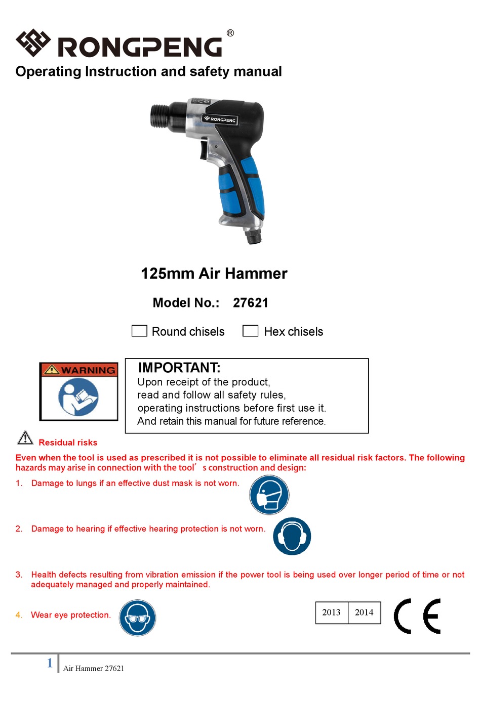 RONGPENG 27621 OPERATING INSTRUCTION AND SAFETY MANUAL Pdf Download ...