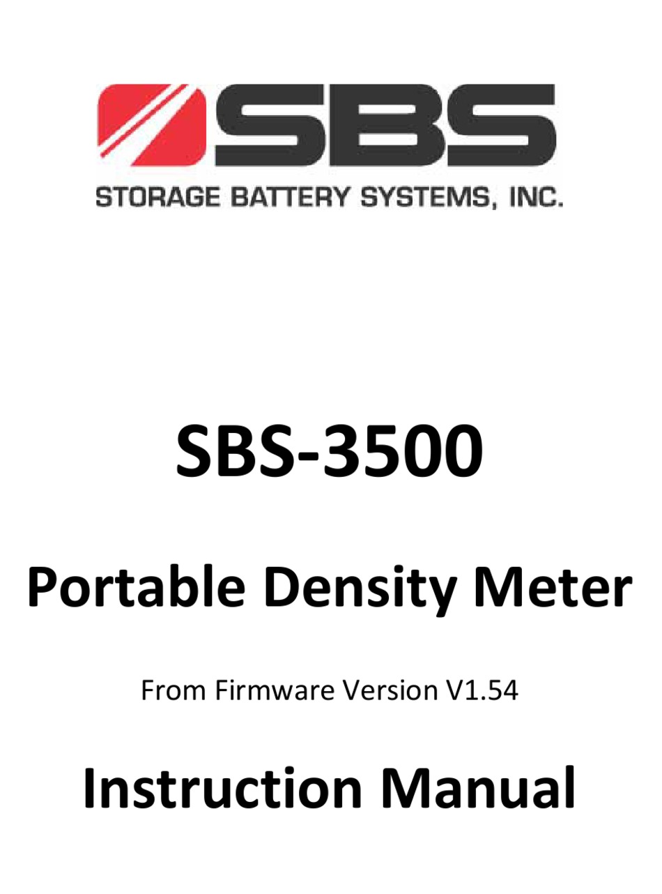 SBS -3500 INSTRUCTION MANUAL Pdf Download | ManualsLib