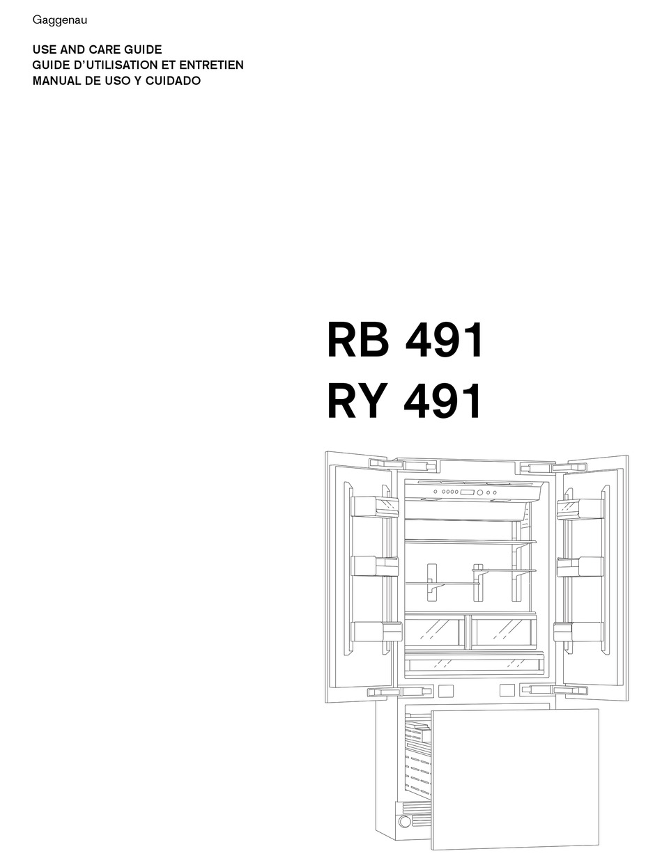 Gaggenau Rb 491 Use And Care Manual Pdf Download Manualslib
