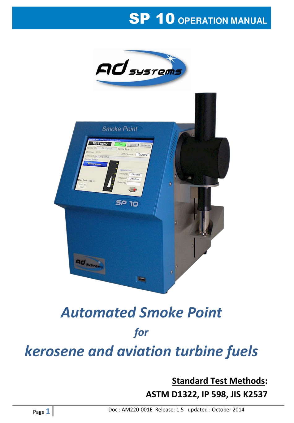 AD SYSTEMS SP 10 OPERATION MANUAL Pdf Download ManualsLib