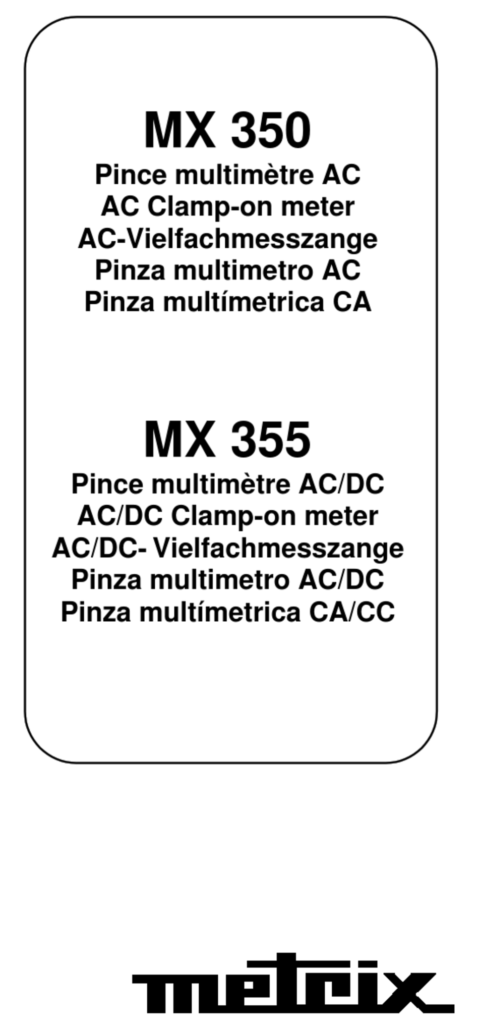 Multimetre metrix mx350