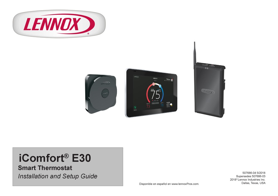 LENNOX E30 INSTALLATION AND SETUP MANUAL Pdf Download ManualsLib