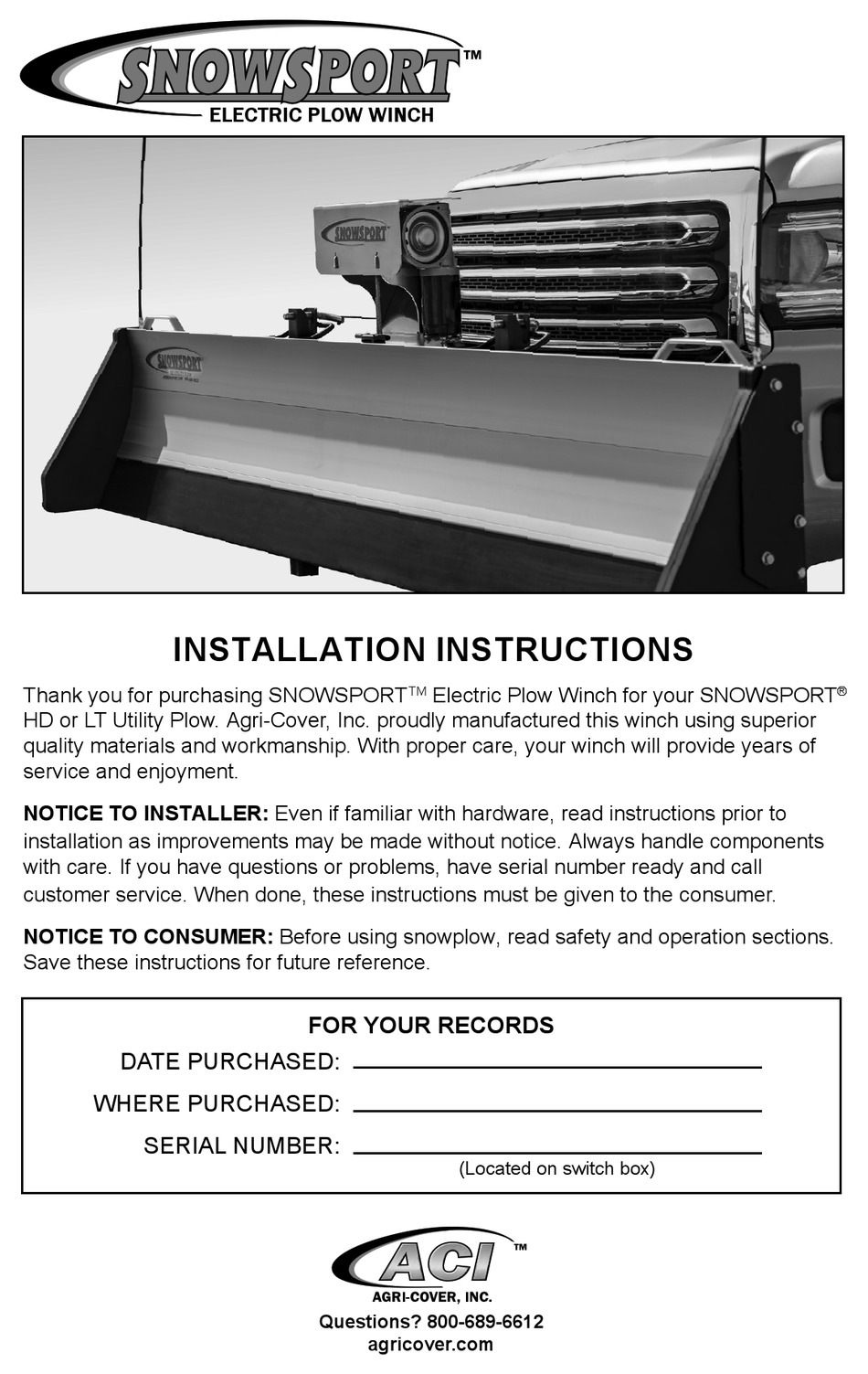 ACI SNOWSPORT INSTALLATION INSTRUCTIONS MANUAL Pdf Download ManualsLib