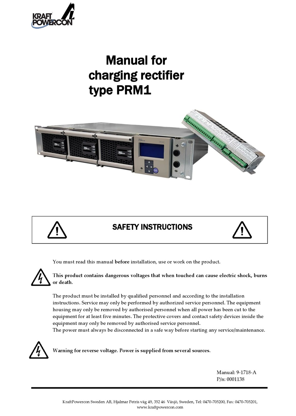 KRAFTPOWERCON PRM1 MANUAL Pdf Download ManualsLib