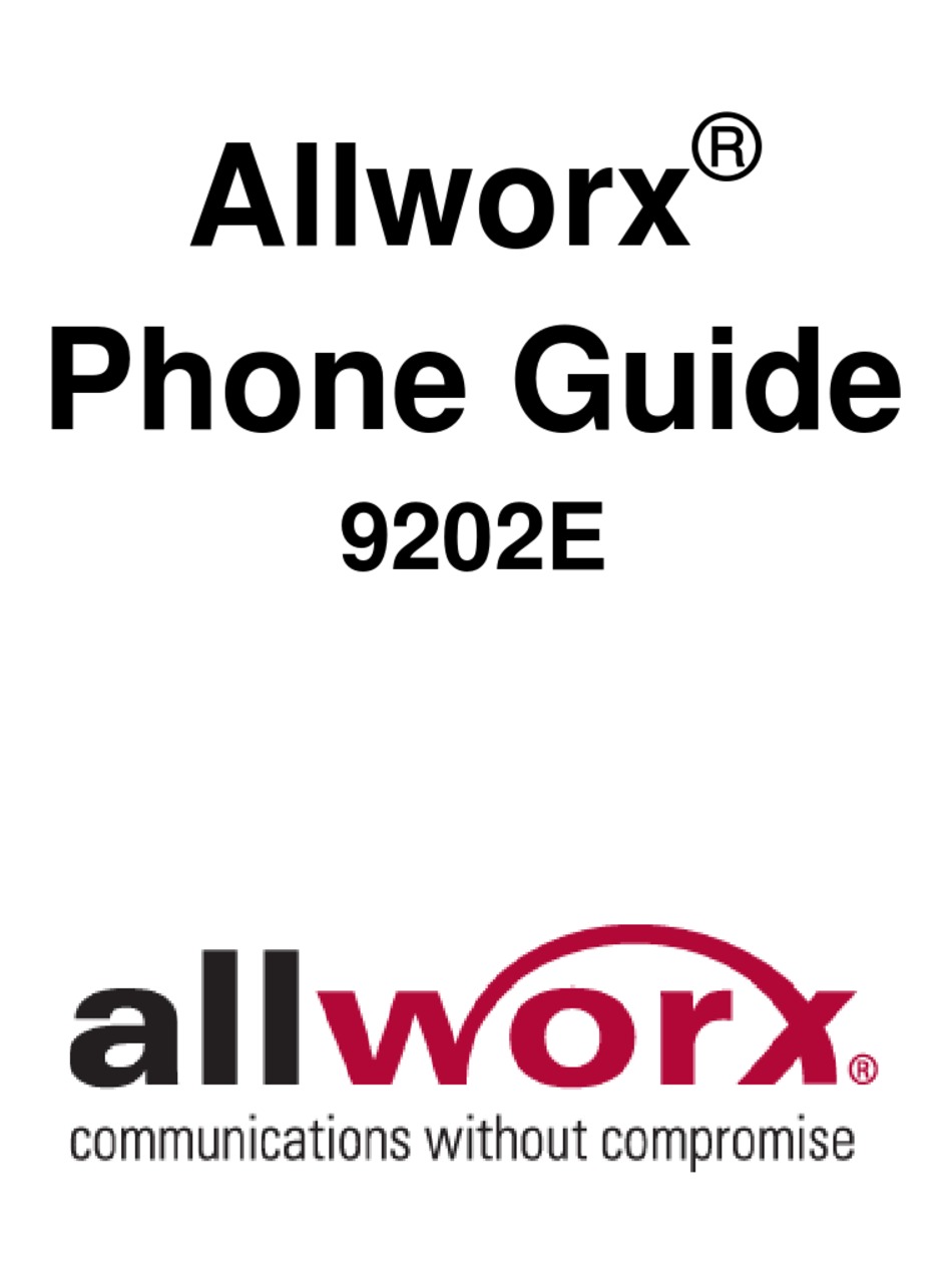 ALLWORX 9292E PHONE MANUAL Pdf Download ManualsLib