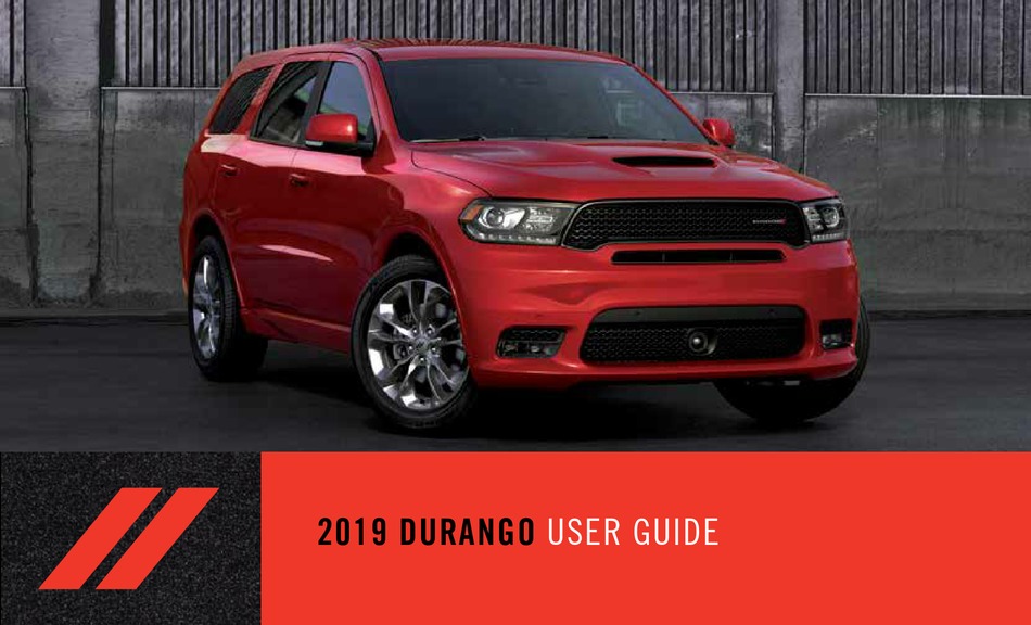 DODGE DURANGO 2019 USER MANUAL Pdf Download | ManualsLib