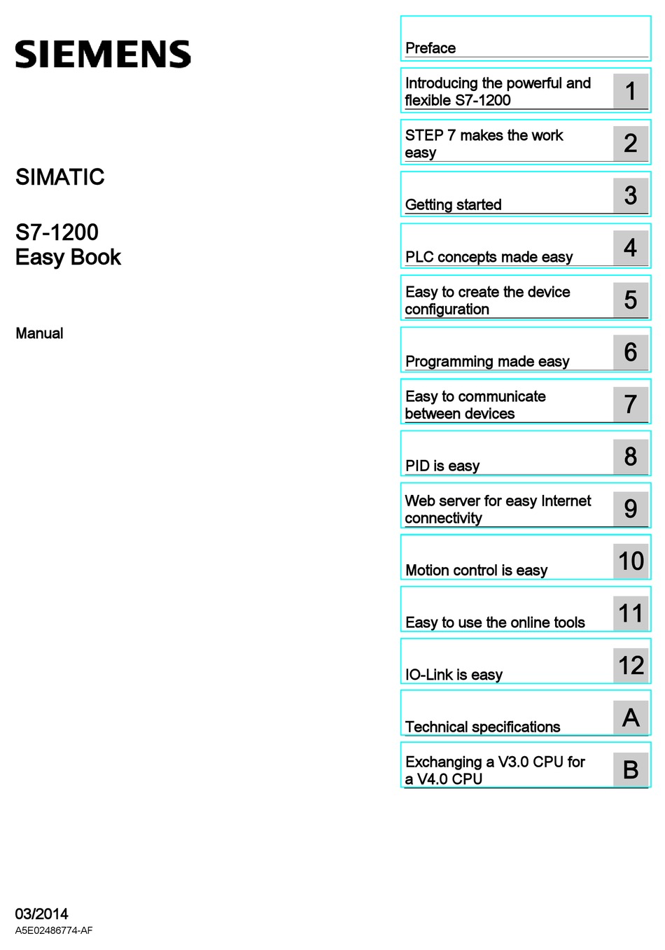 SIEMENS SIMATIC S7-1200 MANUAL Pdf Download | ManualsLib