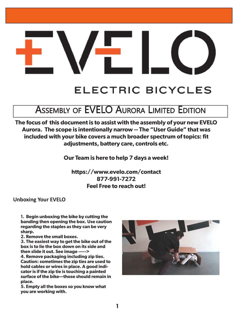 EVELO AURORA LIMITED EDITION USER 