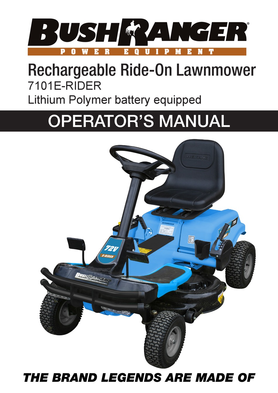 Bushranger electric ride on outlet mower