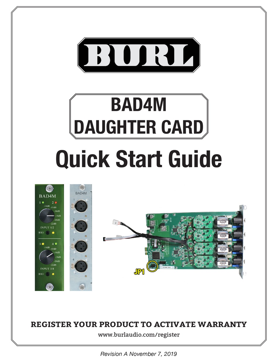 BURL BAD4M QUICK START MANUAL Pdf Download ManualsLib
